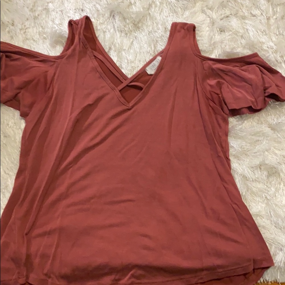 Pink flowy top